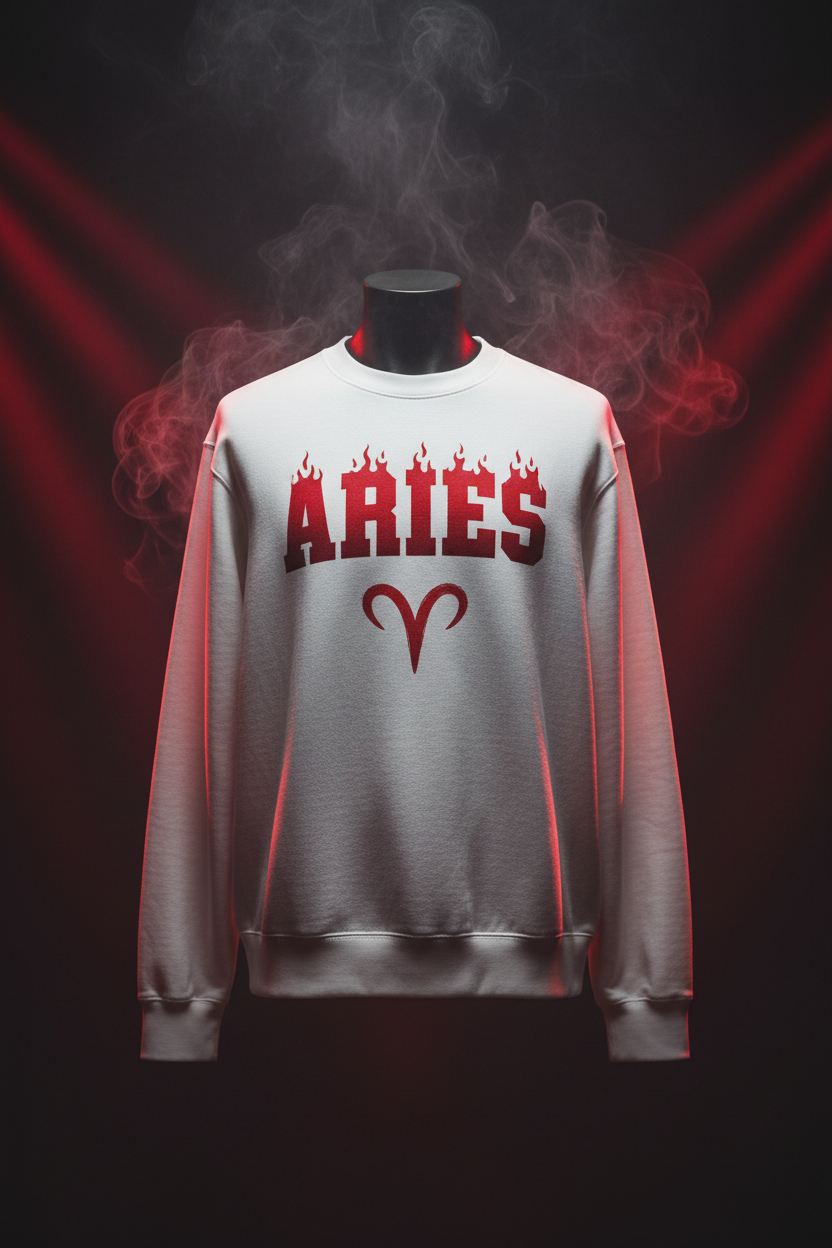 Aries Crewneck Sweatshirt - White