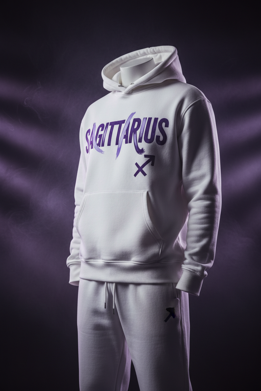 Sagittarius Premium Hoodie White