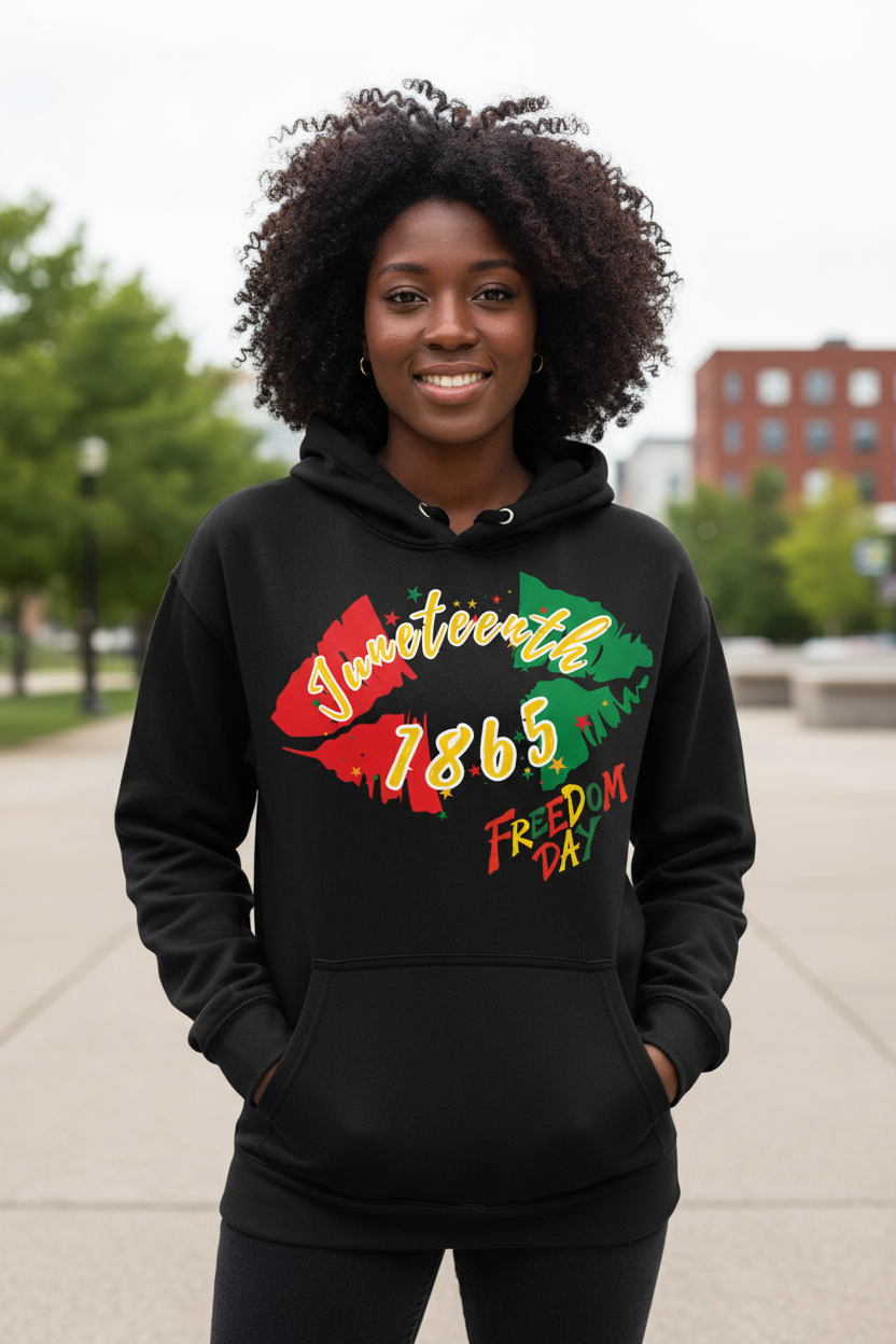 Juneteenth Hoodie Lifestyle Mockup