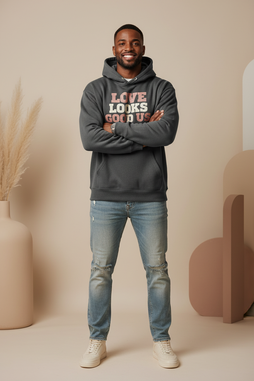LOVE LOOKS GOOD ON US™ Hoodie — Male