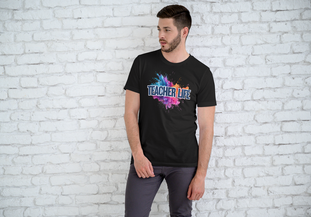 "Teacher Life" Splash Tee – Bold, Bright, and Made to Inspire