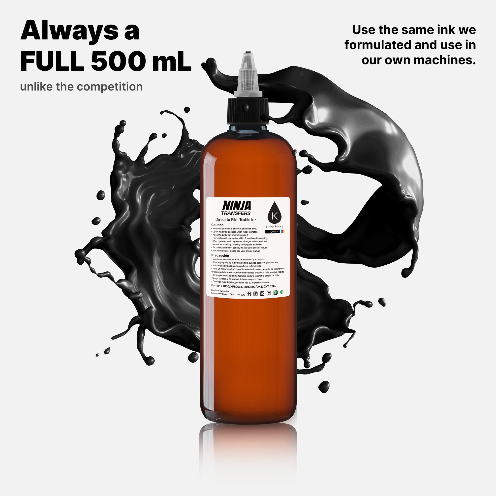Premium DTF Ink | 500mL | Professional Grade for Growing Print Shops