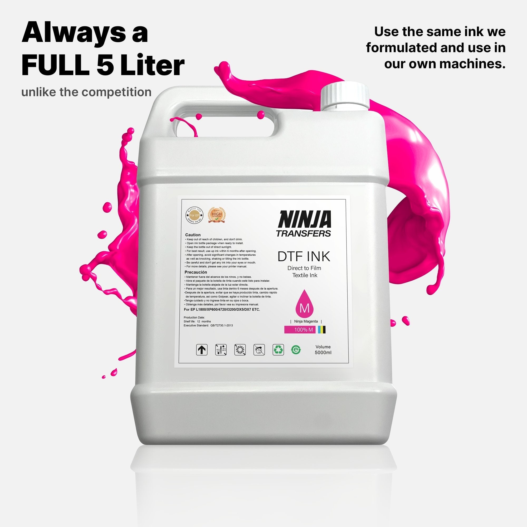 Premium DTF Magenta Ink | Professional Grade | Vivid, Vibrant & True-to-Color