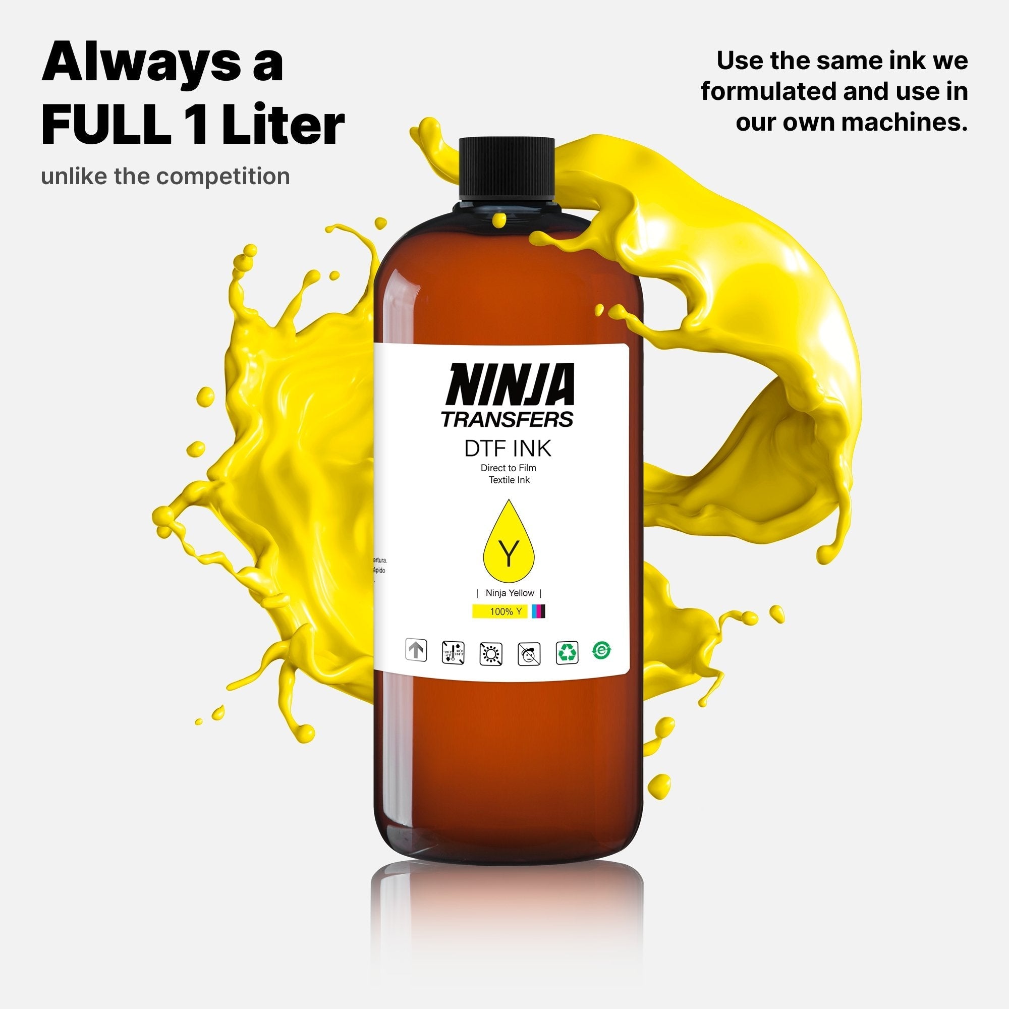Premium DTF Yellow Ink | Professional Grade | Bright, Bold & True-to-Color