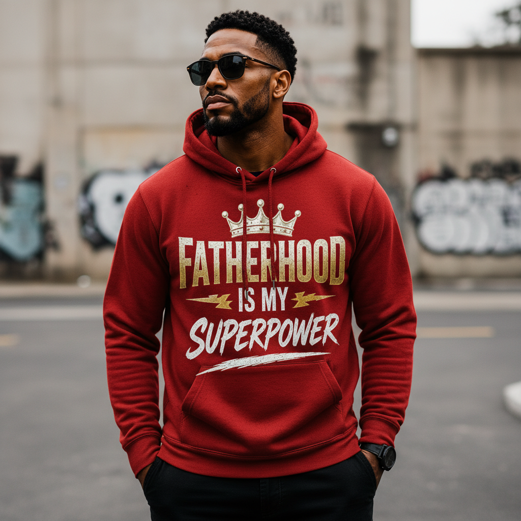 🖤👑 Fatherhood Is My Superpower™ | Premium Father's Day T-Shirt