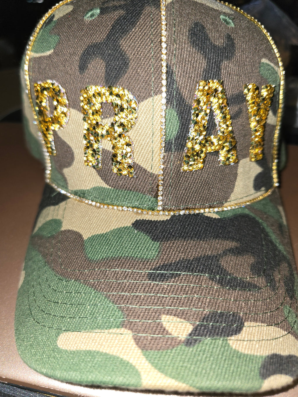 PRAY Camo Bling Hat | Faith-Inspired Hat | Strength, Style & Spirituality