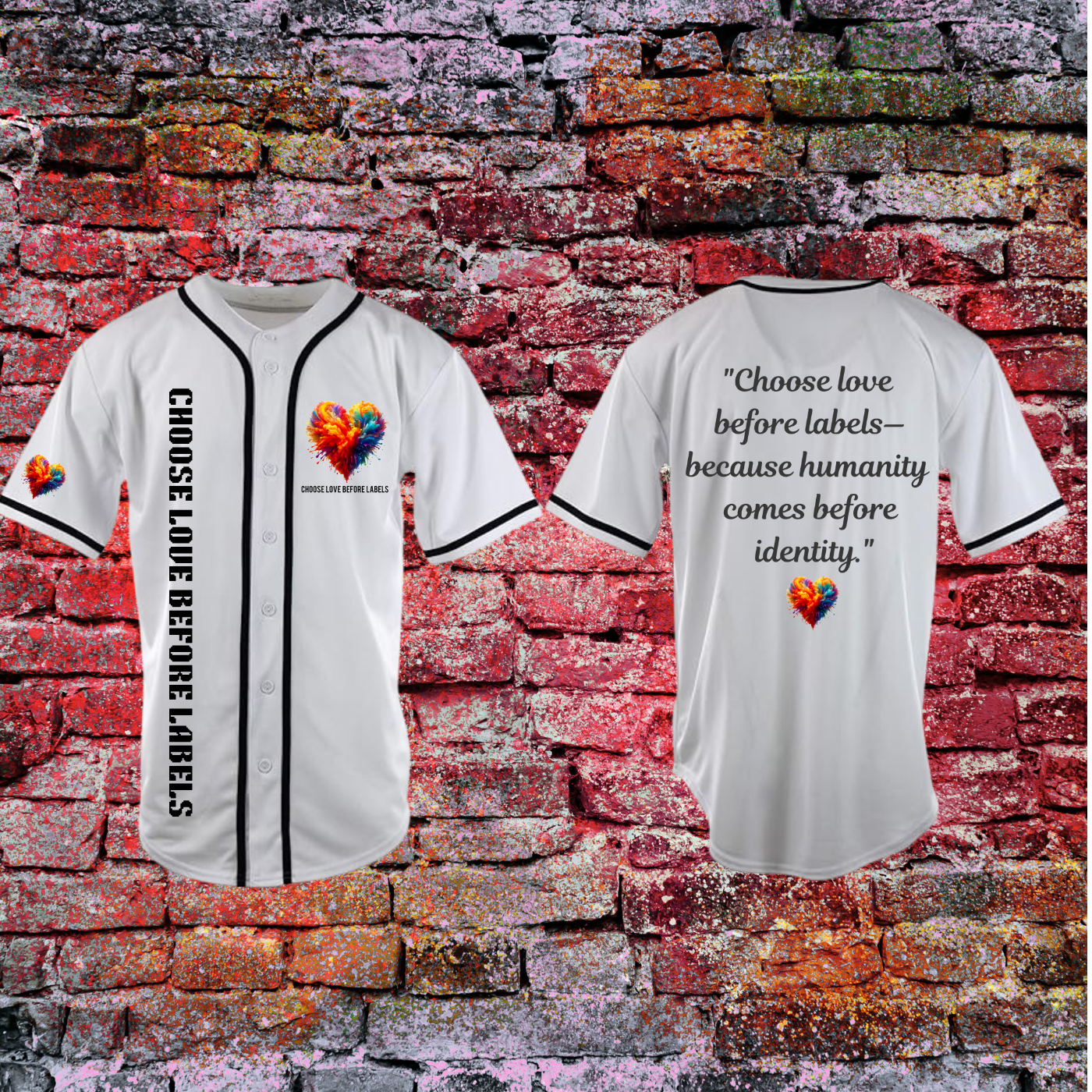 Choose Love Before Labels” Baseball Jersey