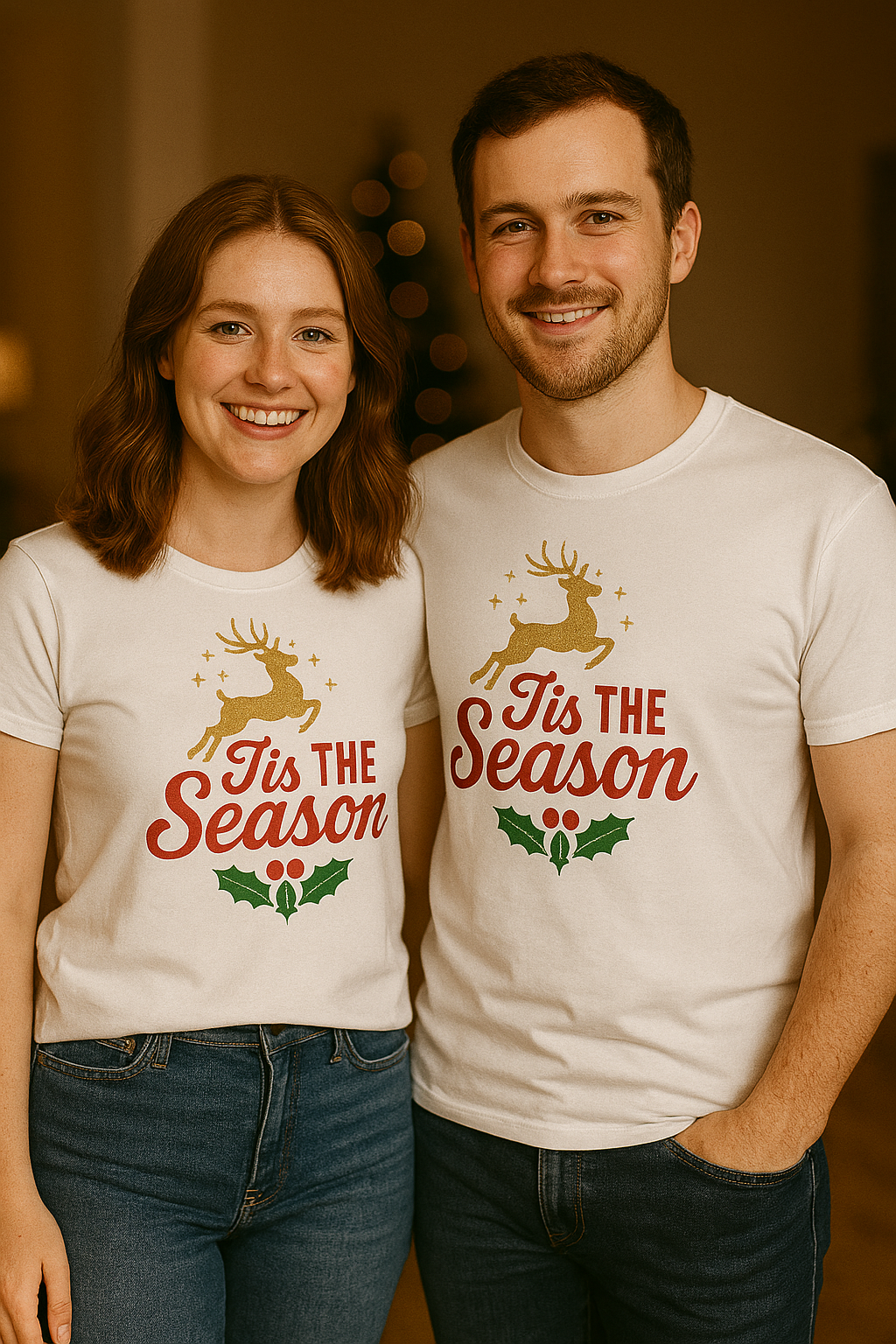 ’Tis The Season Holiday Reindeer Tee (Adult Unisex, YOUTH, TODDLER AND INFANT)