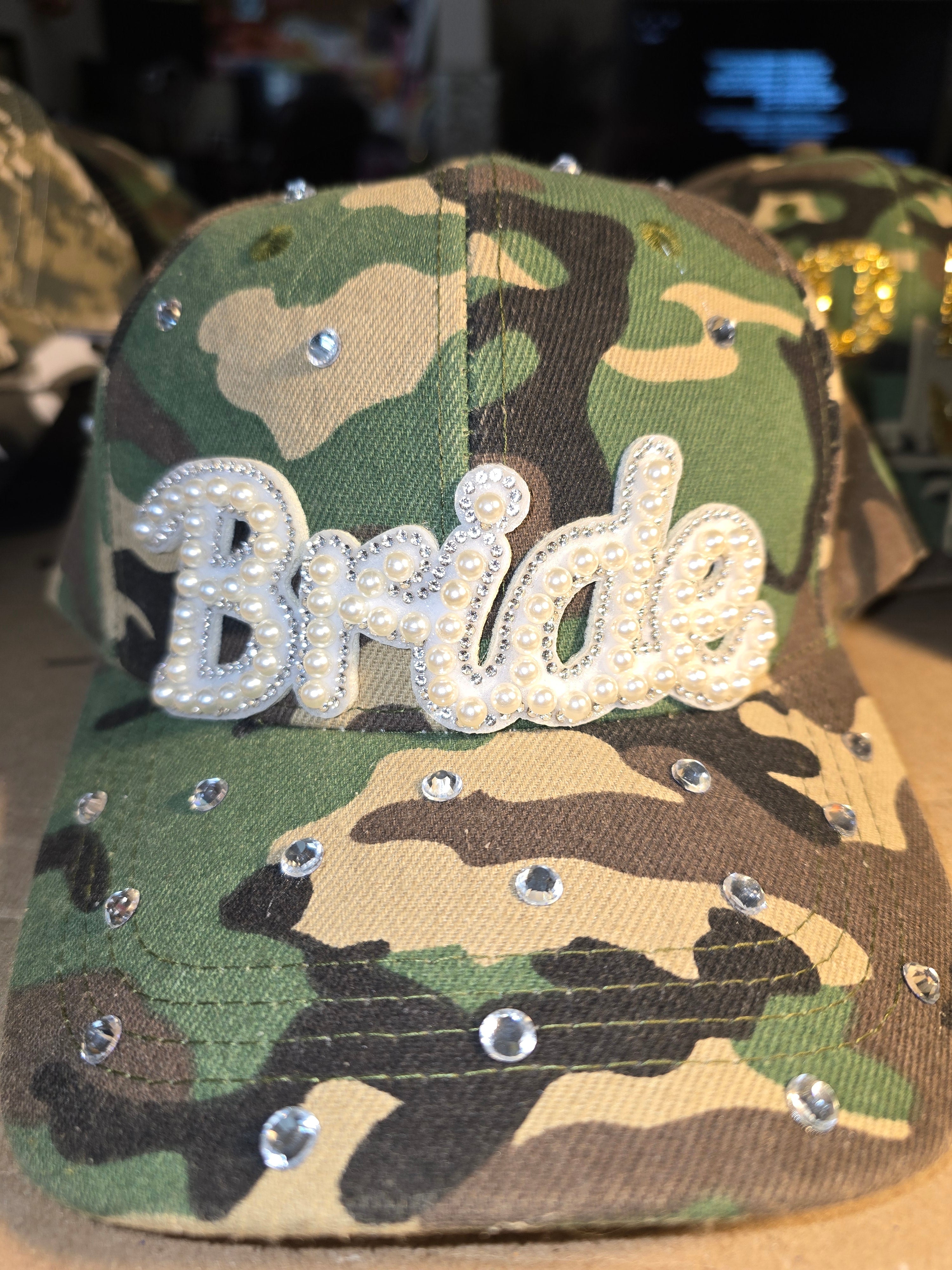 Camouflage Bride Bling Hat