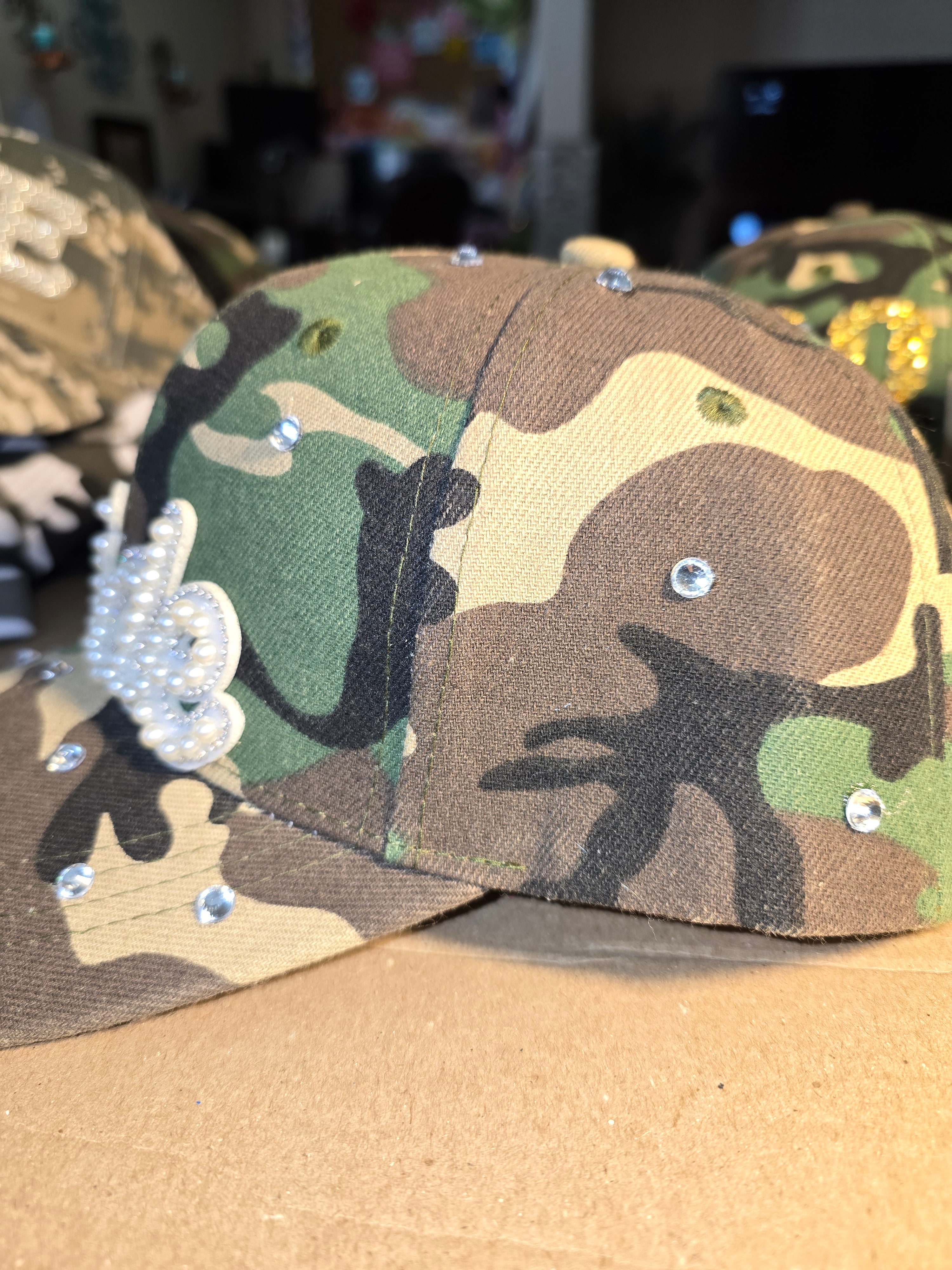 Camouflage Bride Bling Hat