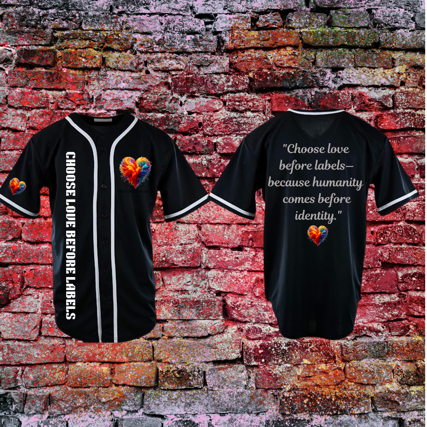 Choose Love Before Labels” Baseball Jersey