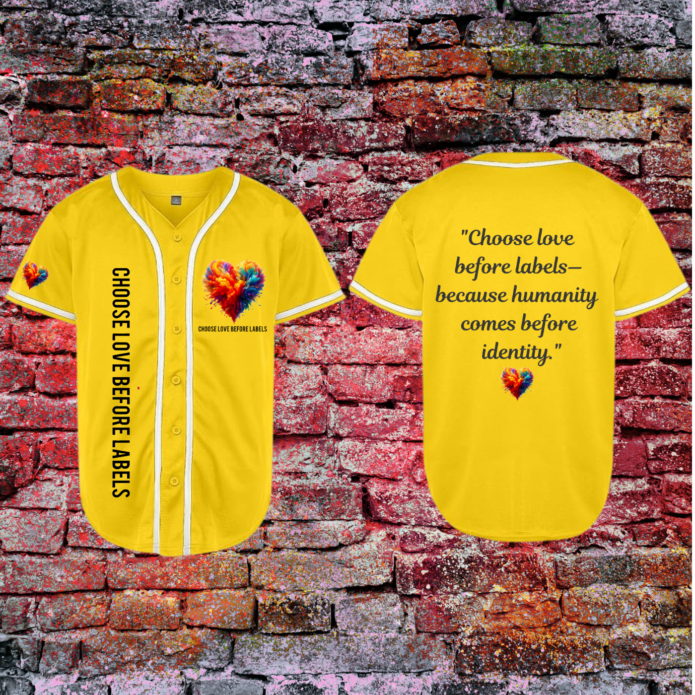 Choose Love Before Labels” Baseball Jersey
