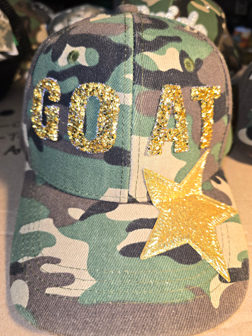 GOAT Star Camo Hat | Statement Camo Hat | Greatest of All Time Energy