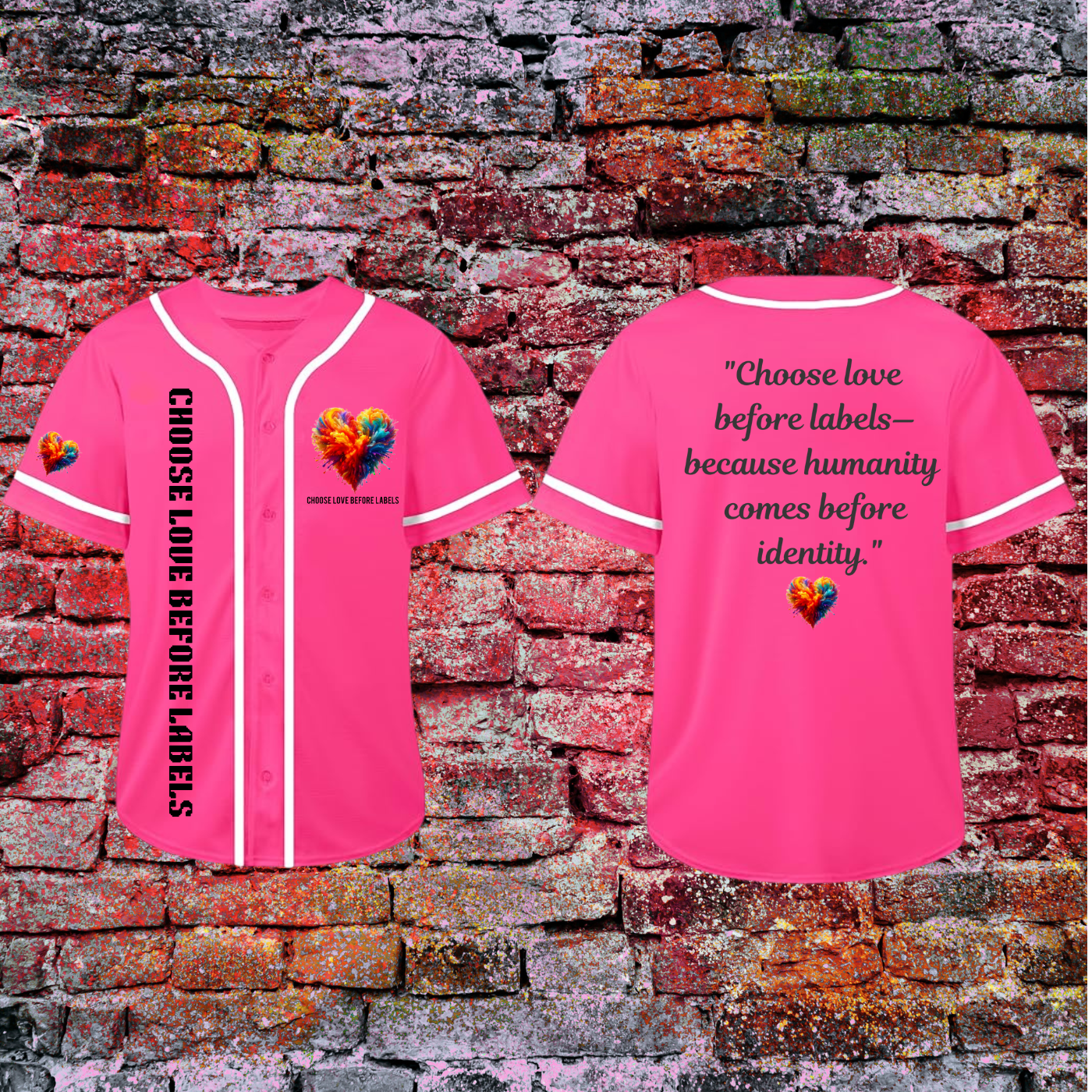 Choose Love Before Labels” Baseball Jersey
