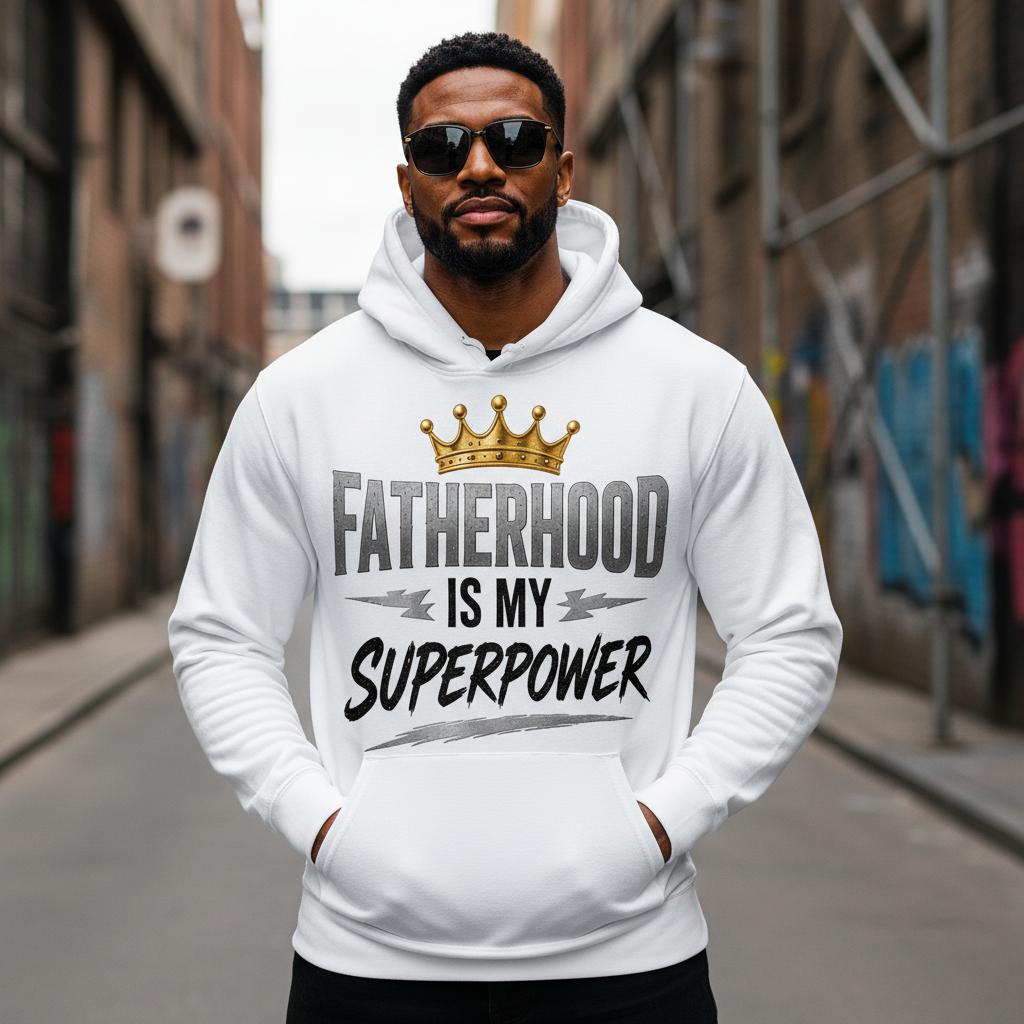 🖤👑 Fatherhood Is My Superpower™ | Premium Father's Day T-Shirt