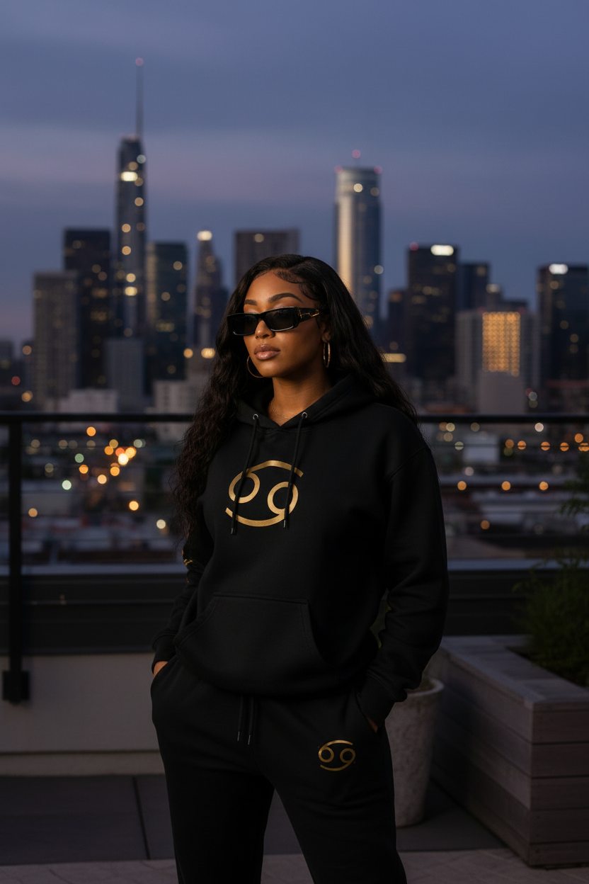 Woman solo rooftop