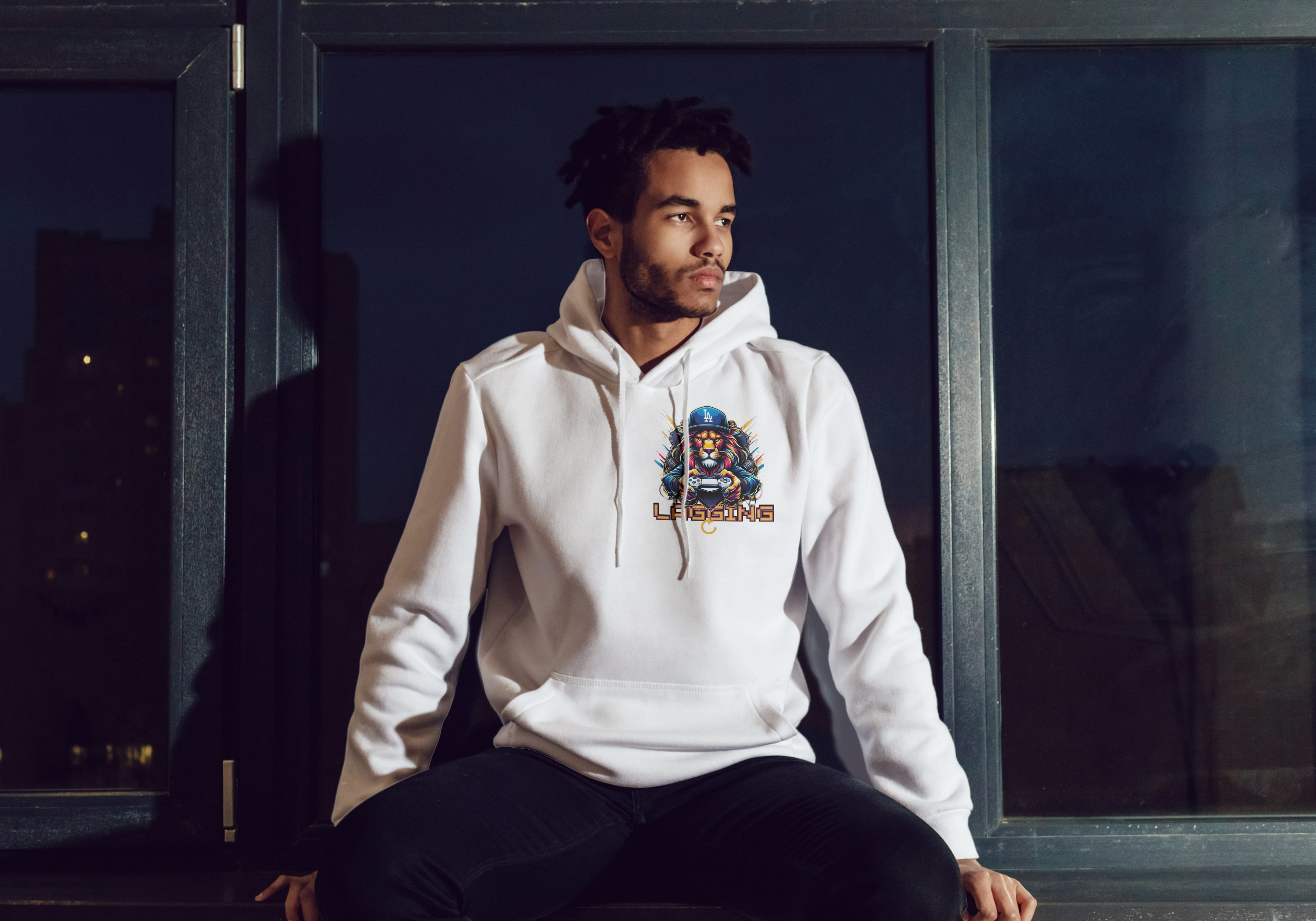 Lagging Lion Hoodie – Gamer’s Grind Edition 🦁🎮